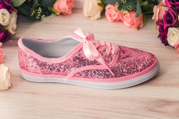 Blush pink sparkly shoes sale