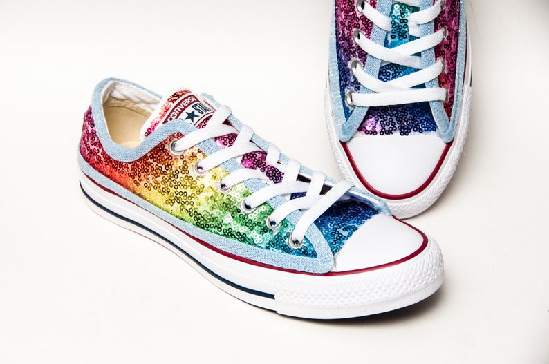 rainbow sequin converse