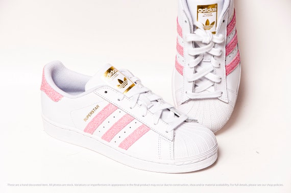 pink glitter adidas superstars