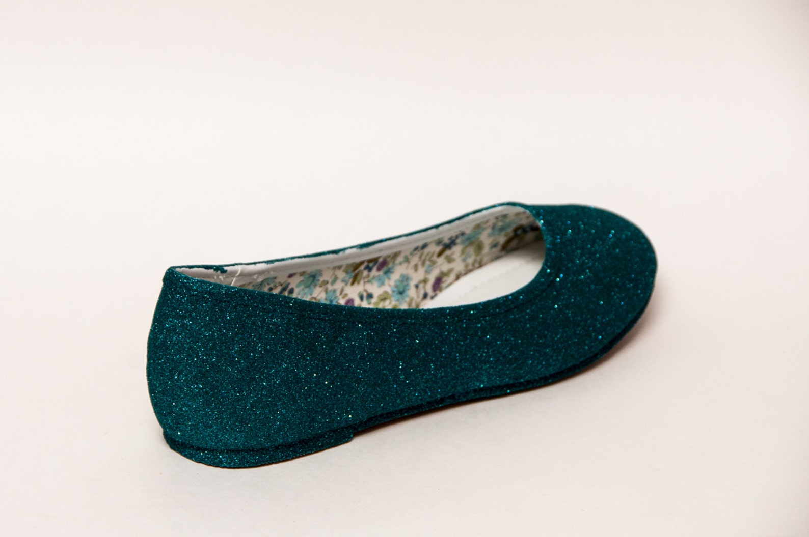 peacock glitter ballet flats