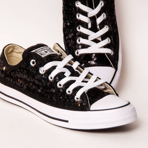 converse noir sequin