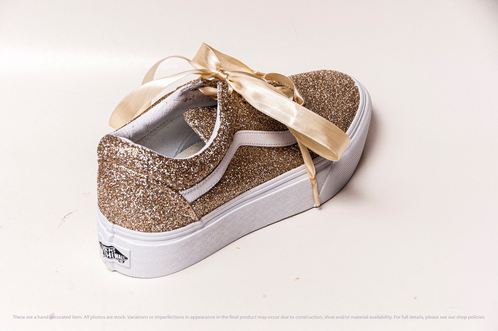 rose gold sparkle vans