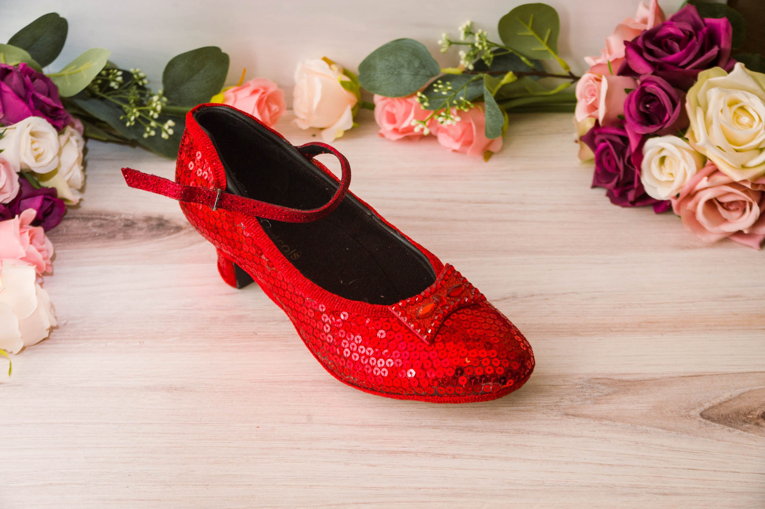 Dance Shoes - Glitter Low-top Dance Sneakers - Red - 10cm - WL6040