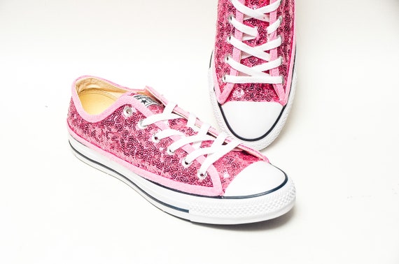 converse pink sequin sneakers