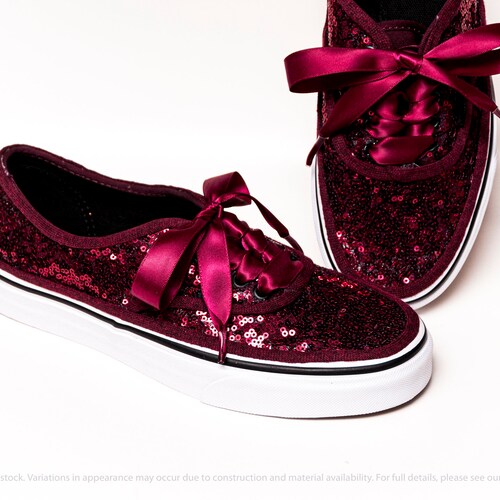 red sequin vans