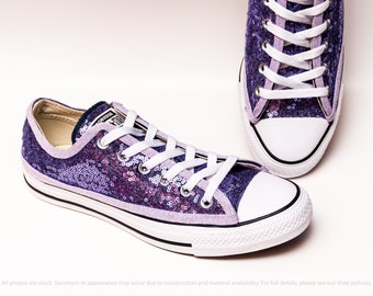 purple sparkle converse
