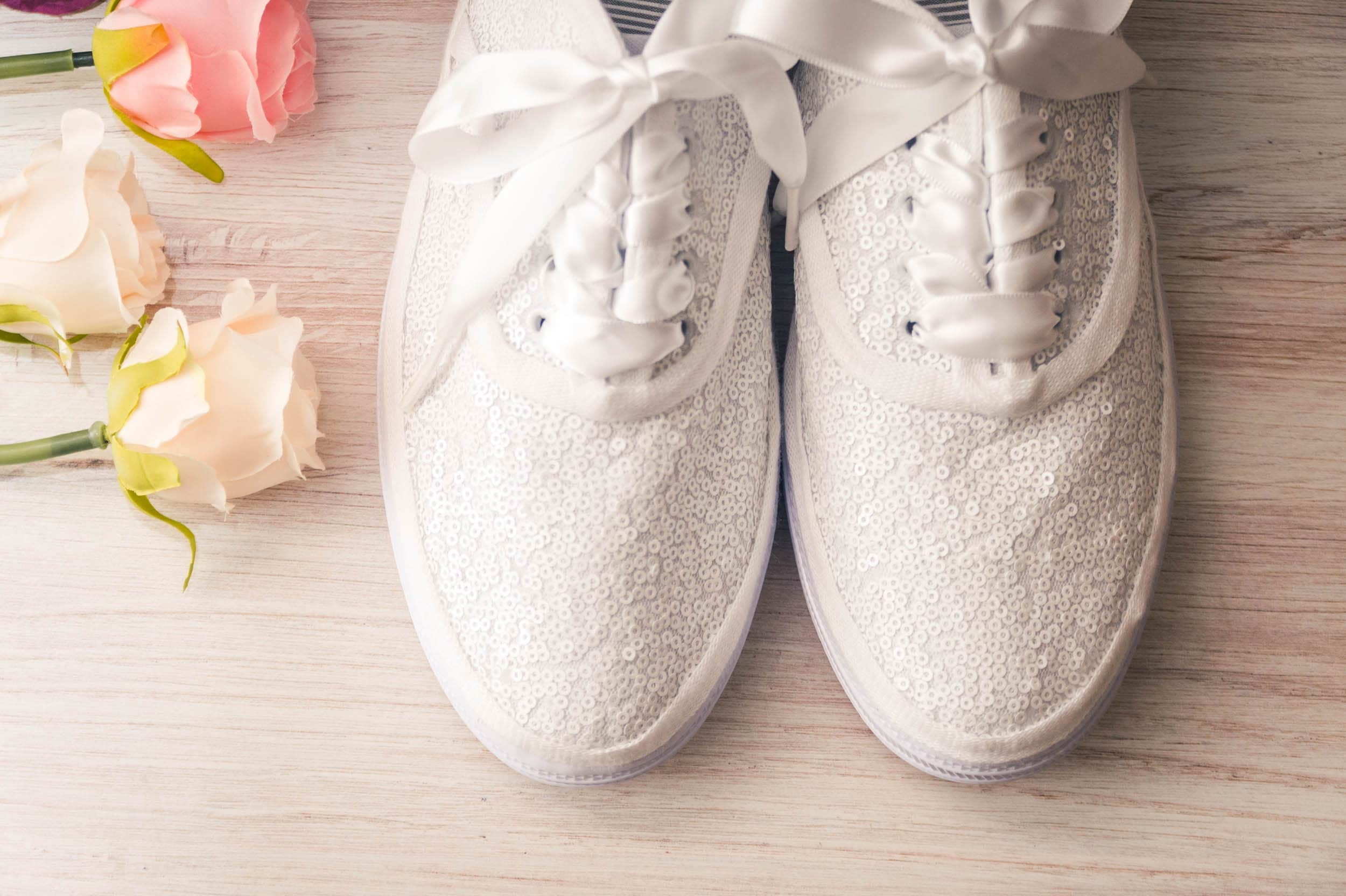 White sequin best sale sneakers