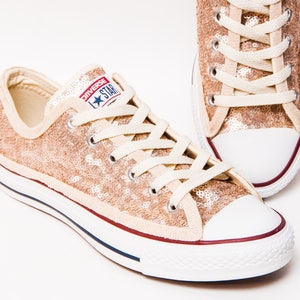 converse red sequin sneakers