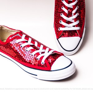 red sequin chucks