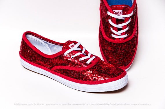 red sequin keds