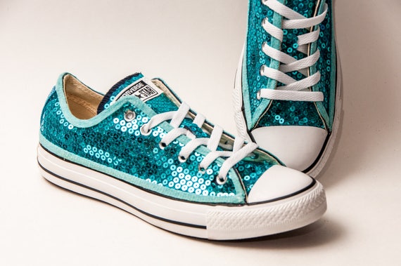 blue sequin converse