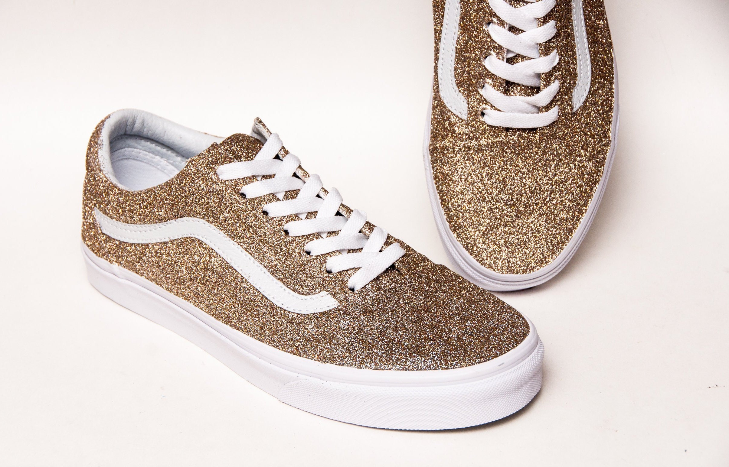 vans glitter gold