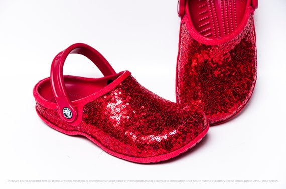 womens sparkly crocs