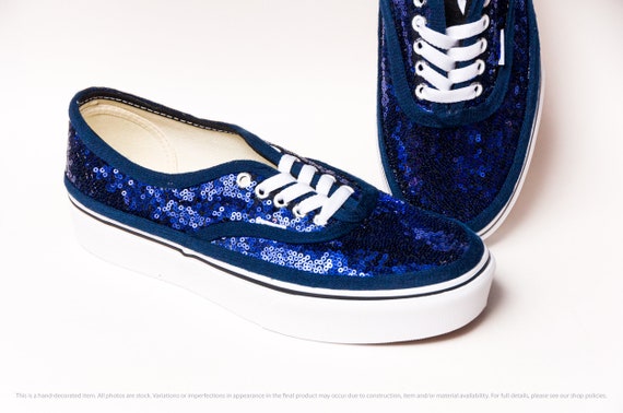 blue sequin vans