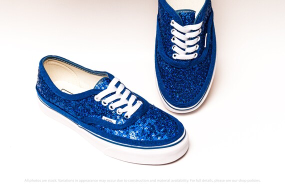 Sapphire Blue Starlight Sequin Vans Small Sequin VANS Authentic Sneakers