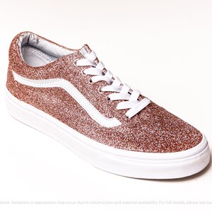 gold glitter vans