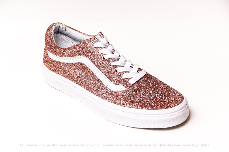 rose gold sparkly vans