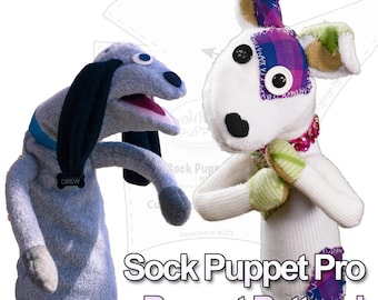 Downloadable PDF - Sock Puppet Pro Simple Professional Pattern (Head & Body Only)