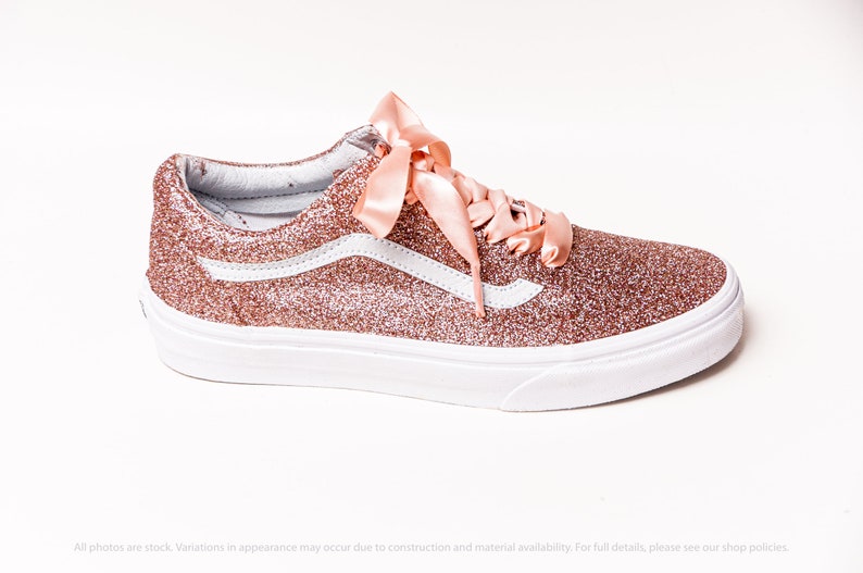 rose gold sparkle vans
