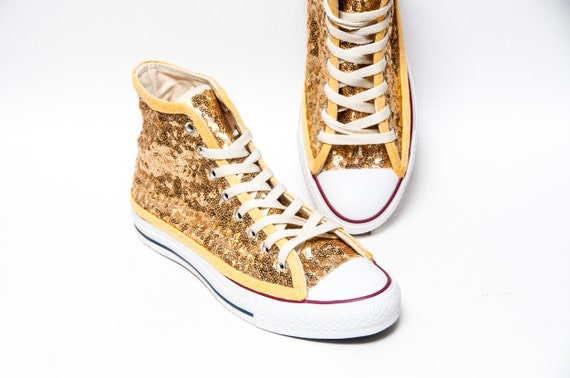 gold glitter converse shoes