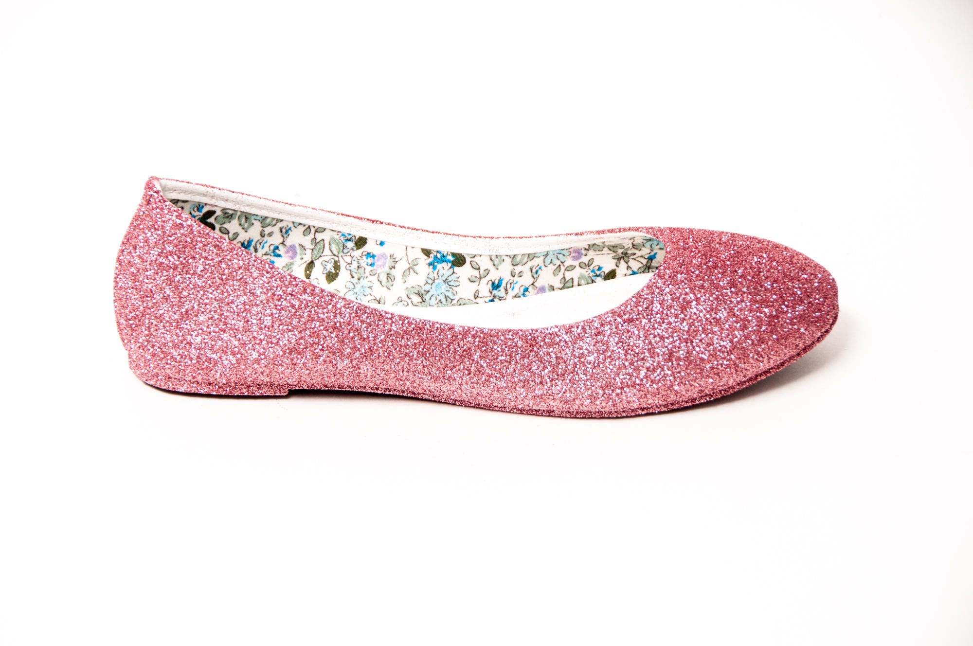 pink sequin ballet flats