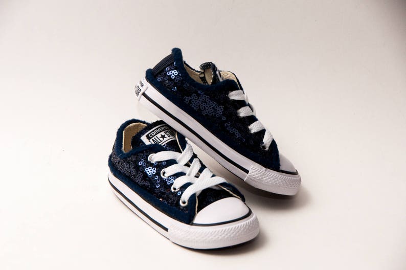 blue sequin tennis shoes