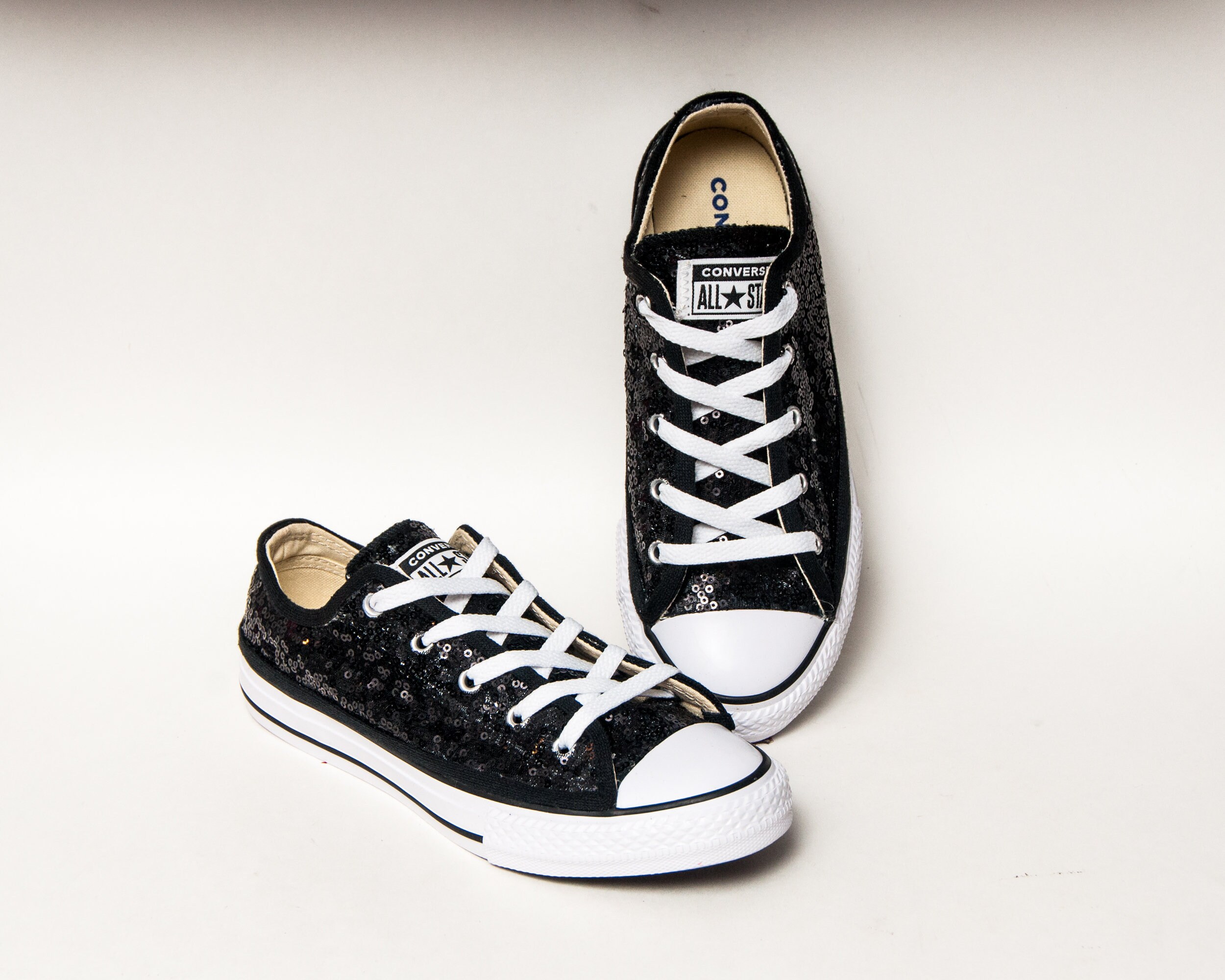 converse sequin black