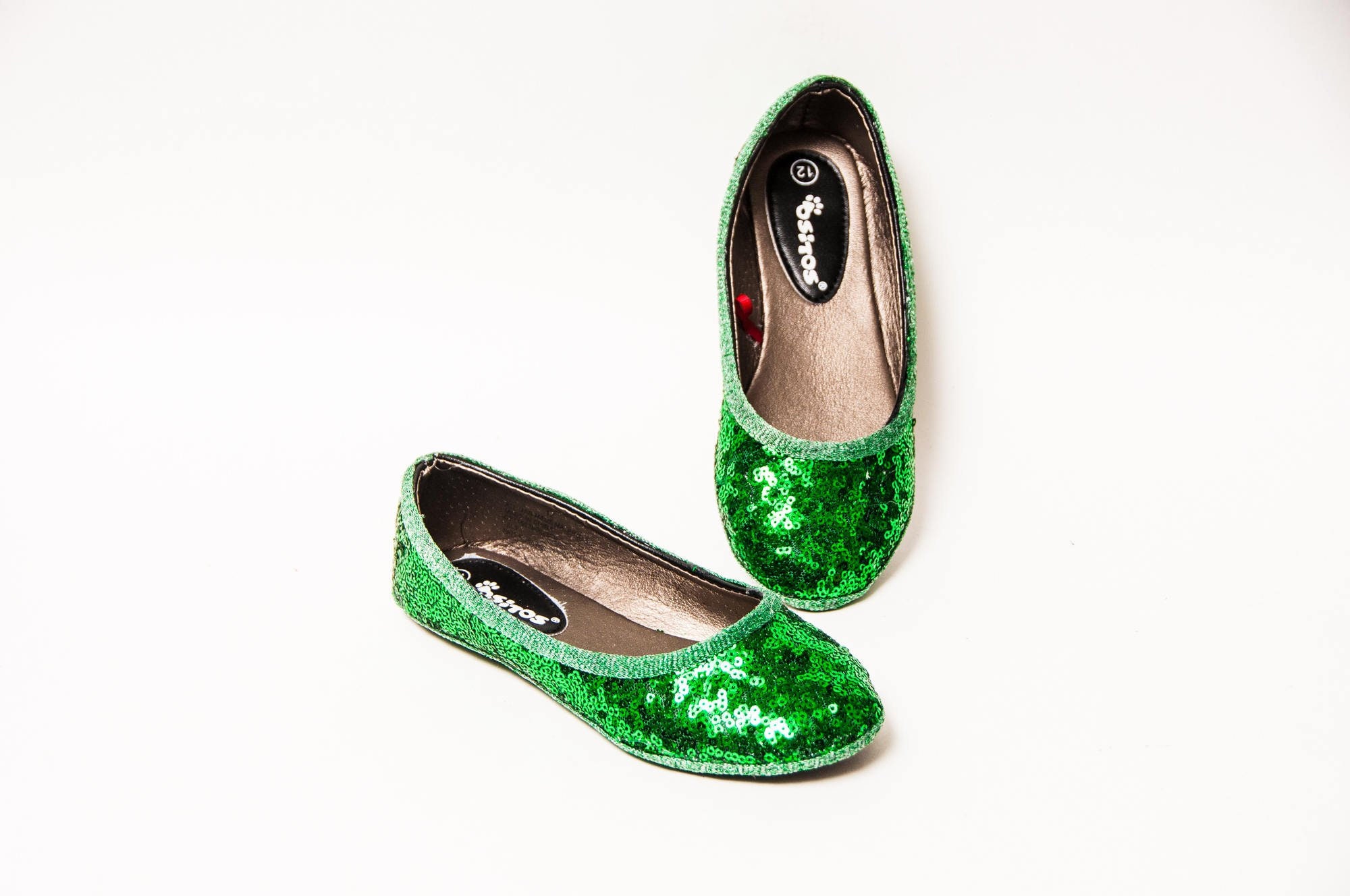 kelly green ballet flats