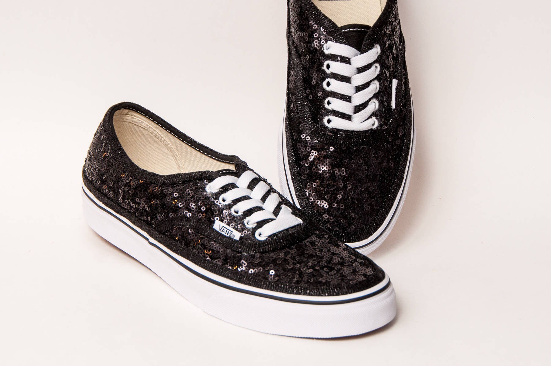 sequin black vans