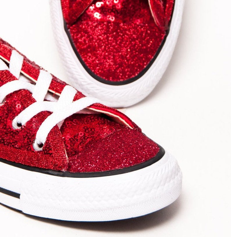 cheap red glitter shoes