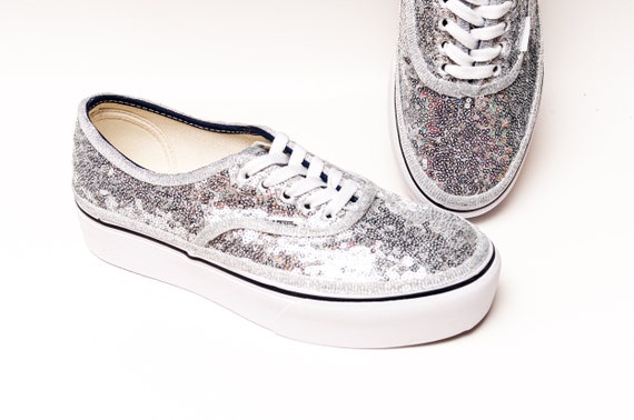 silver sequin vans