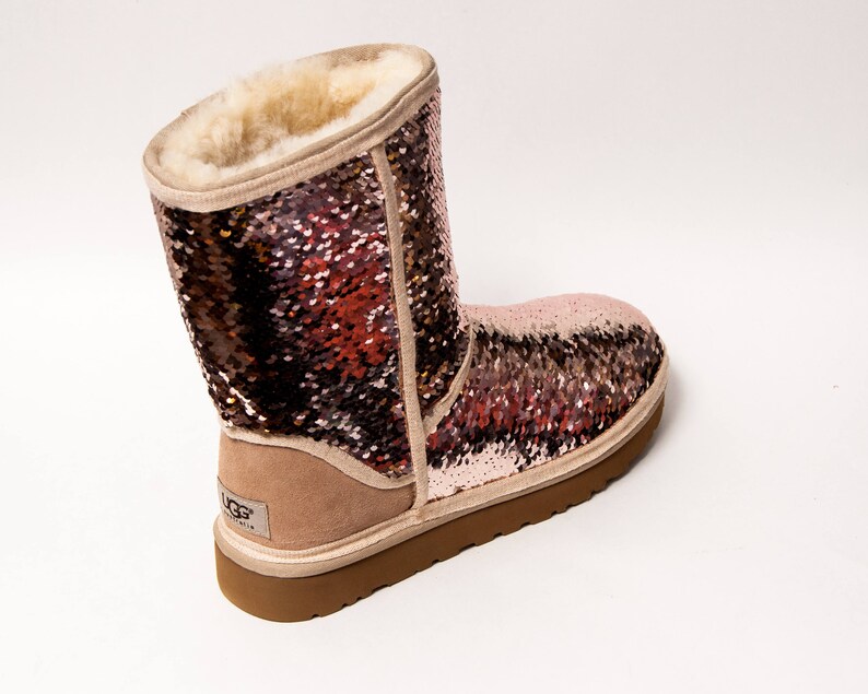 sequin uggs rose gold
