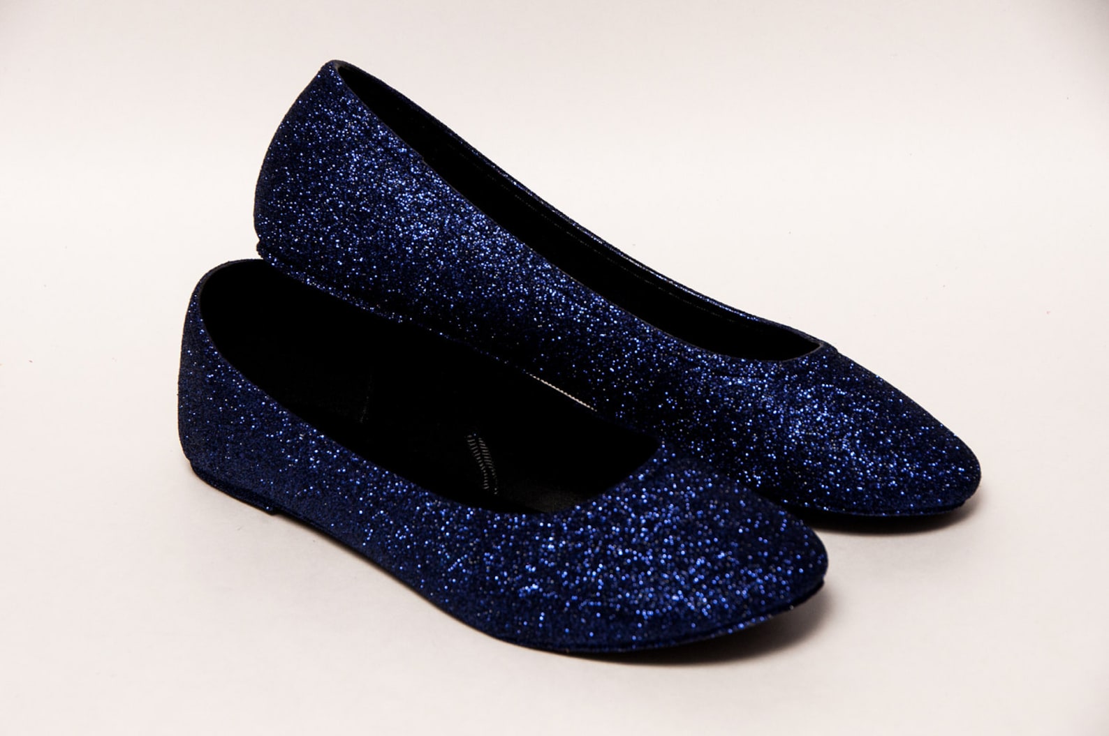 purple shadow glitter ballet flats