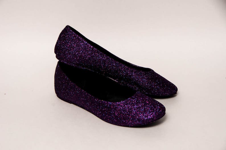 Purple Glitter Ballet Flats With Lavender option Etsy