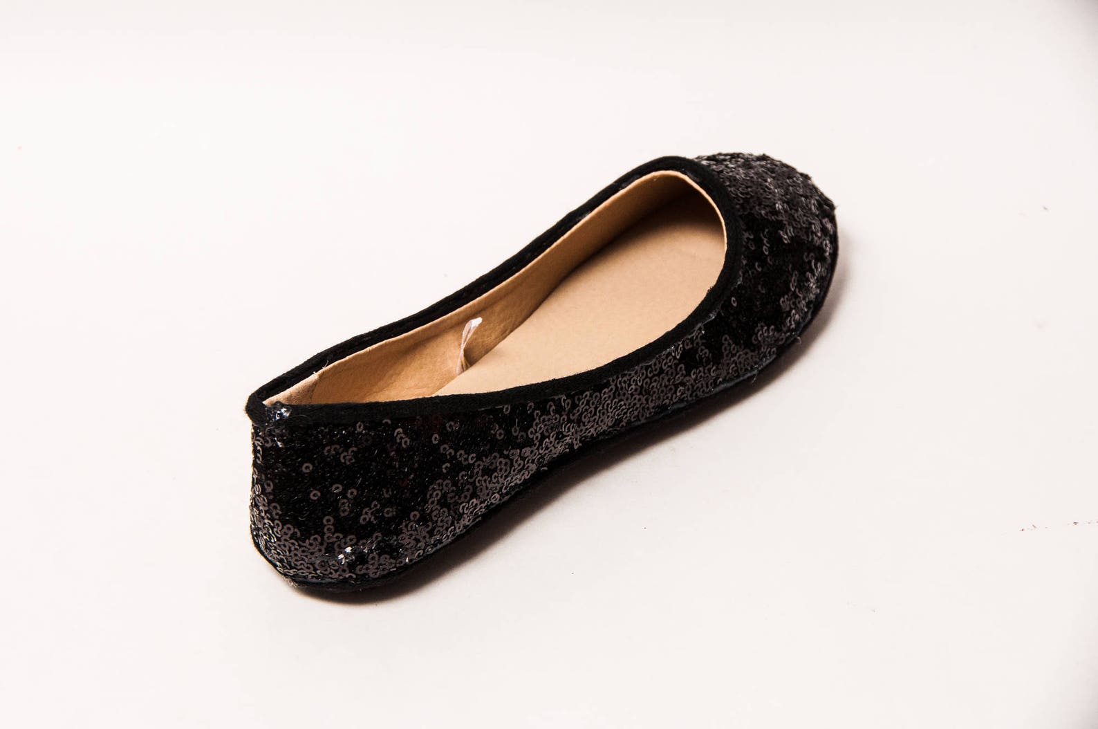 tiny sequin - starlight obsidian black ballet flats slippers shoes by princess pumps