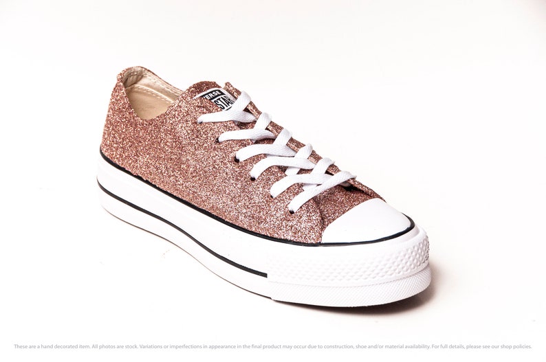 rose gold low top converse