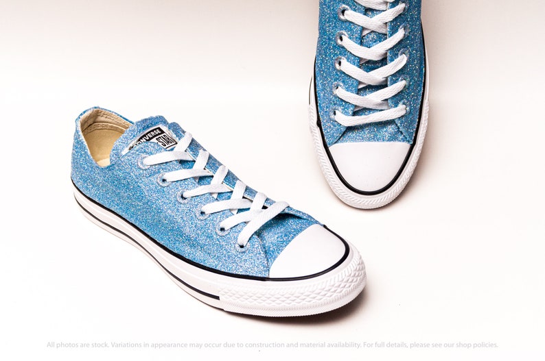 converse blue sparkle shoes