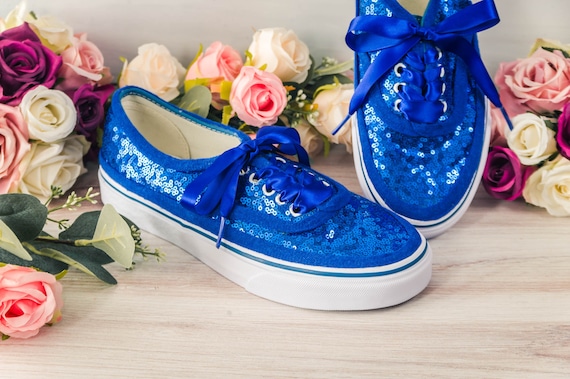 tela conocido Abierto Zapatillas de novia para el brillo de la novia azul zafiro - Etsy España