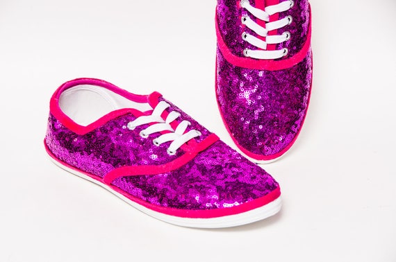 pink glitter tennis shoes