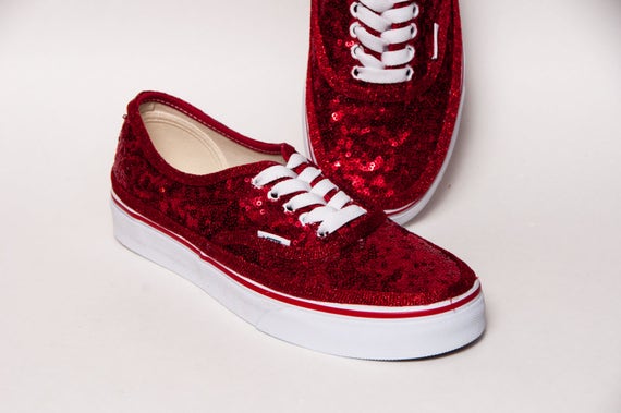 vans fleurs rouges