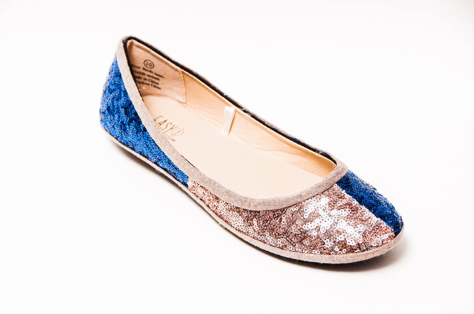 tiny sequin - 2 tone magic house dormitory ballet flats sequin shoes