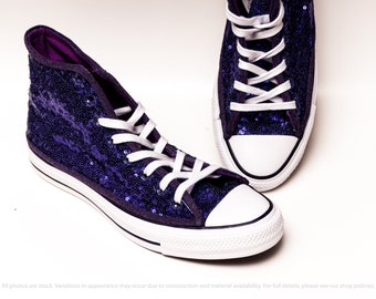 purple sparkle converse