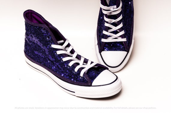 purple sequin converse