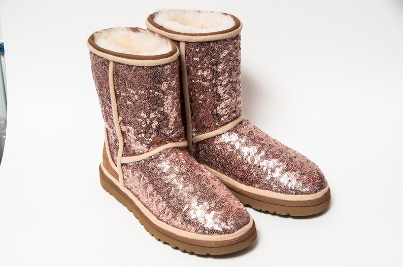 rose gold sequin uggs