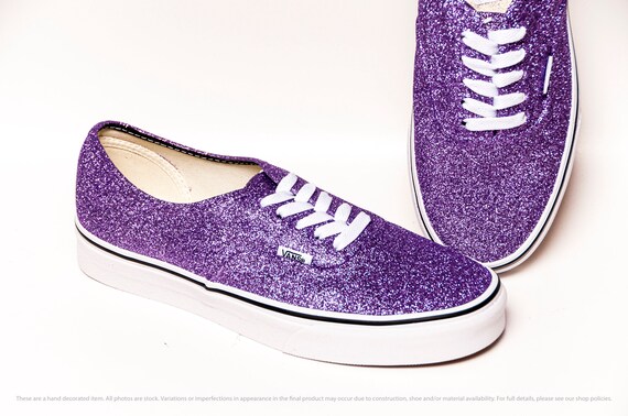 purple glitter vans womens