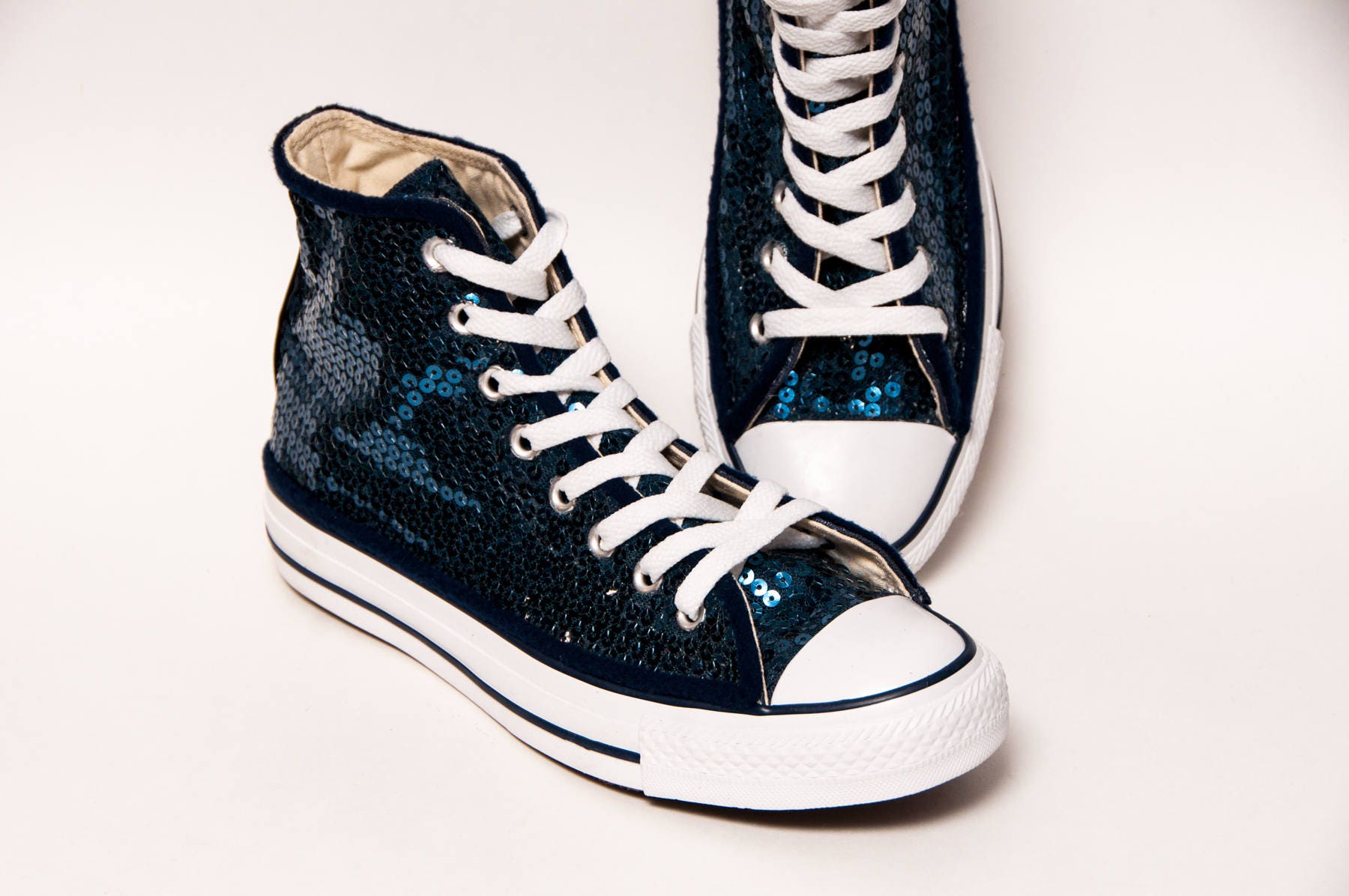blue sequin converse high tops