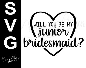 Bridal Party SVG Clipart | Will You Be My Junior Bridesmaid?