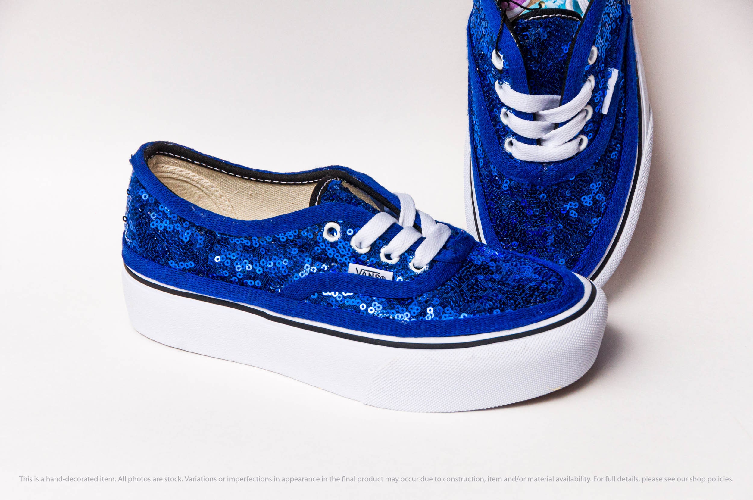 blue sequin vans