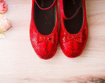 Dance Shoes - Glitter Low-top Dance Sneakers - Red - 10cm - WL6040
