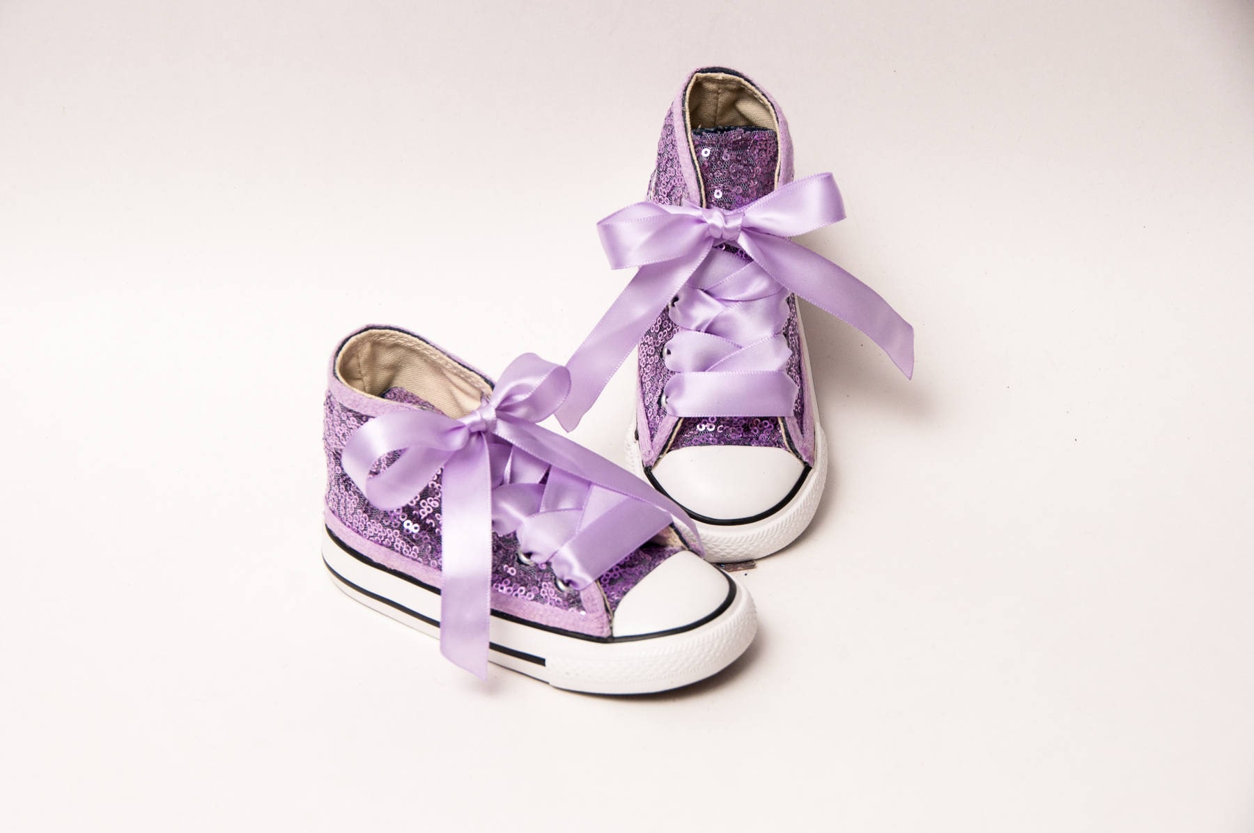 Sequin Toddler Converse® Lavender Purple Canvas Hi Top Etsy